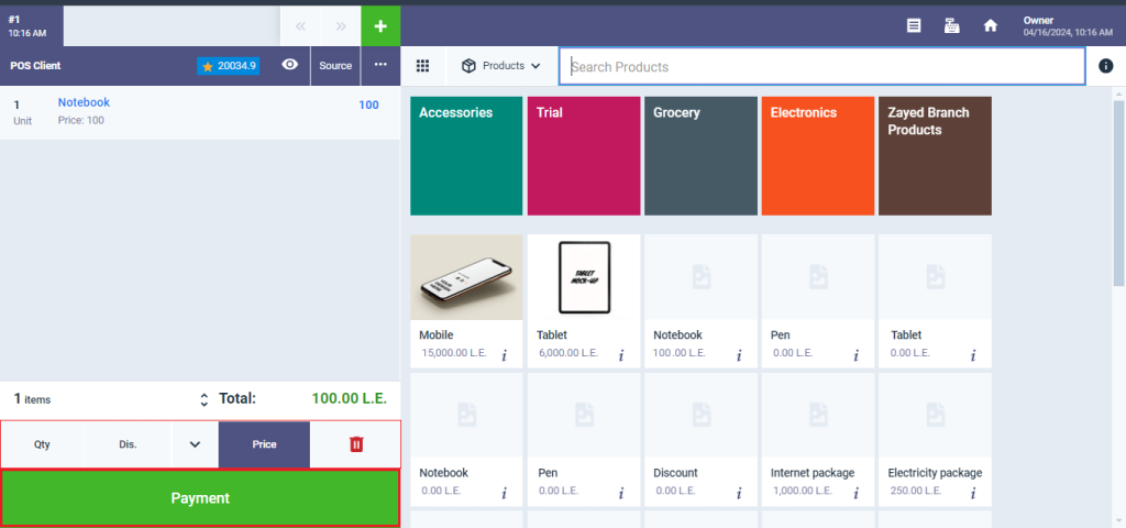 Managing POS Session - Enerpize Knowledge Base