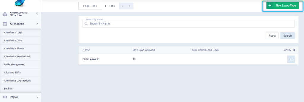 Leave Types and Permissions - Enerpize Knowledge Base