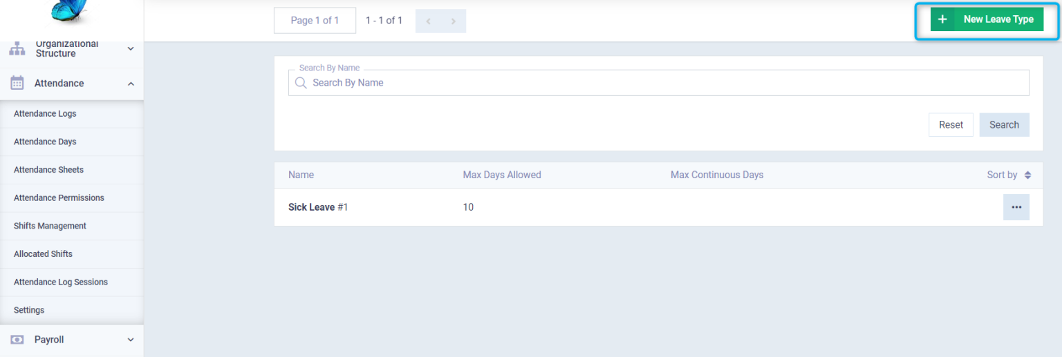 Leave Types and Permissions - Enerpize Knowledge Base
