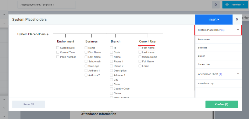 Attendance Printable Templates - Enerpize Knowledge Base