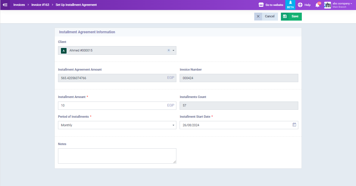 Adding And Managing Installments On Enerpize Enerpize Knowledge Base