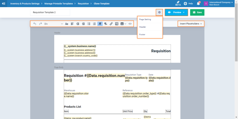 Requisitions Printable Template - Enerpize Knowledge Base